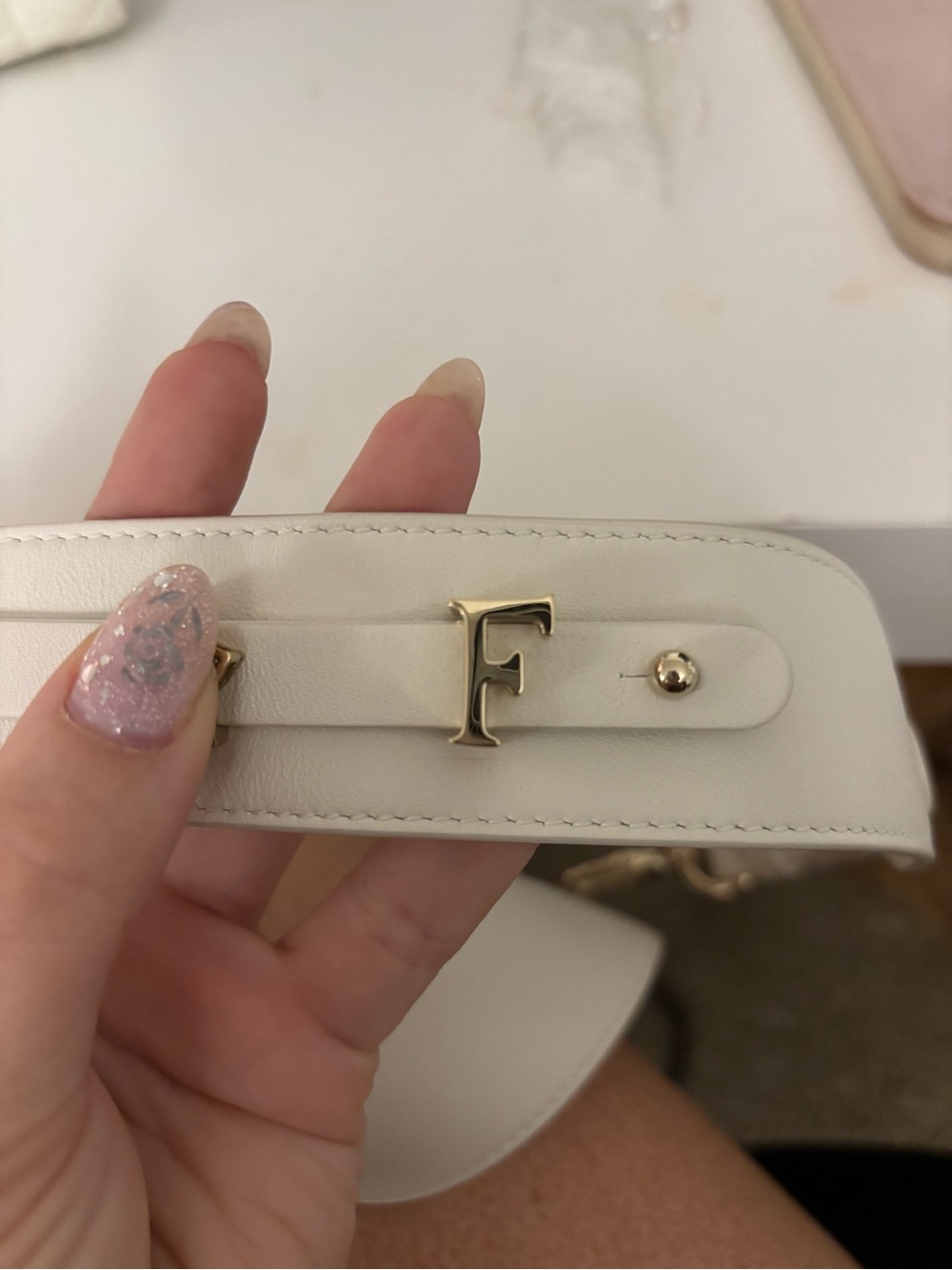 Lady Dior Gold 'F' Bag Charm